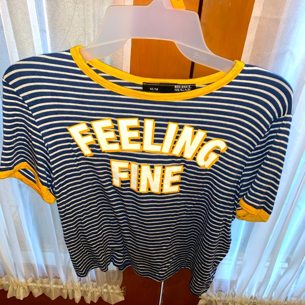 Women’s Striped Crop Top!!